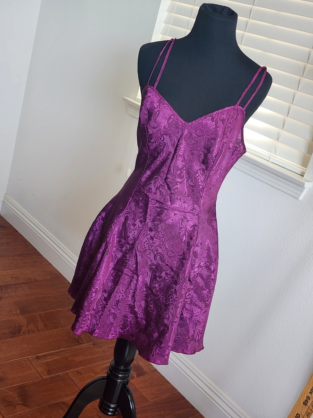 Victoria's Secret Deep Purple Jacquard Slip Dress